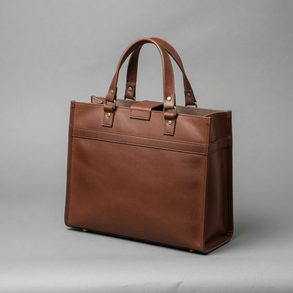 Brown tote bag